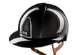 CAP CROMO 20 SHINE BLACK - CHROME FRAME - RAW BLACK  GRID, SUBGRID AND BUTTON - SHINE BLACK POLO PEAK - BEIGE CHINSTRAP - SIZE M