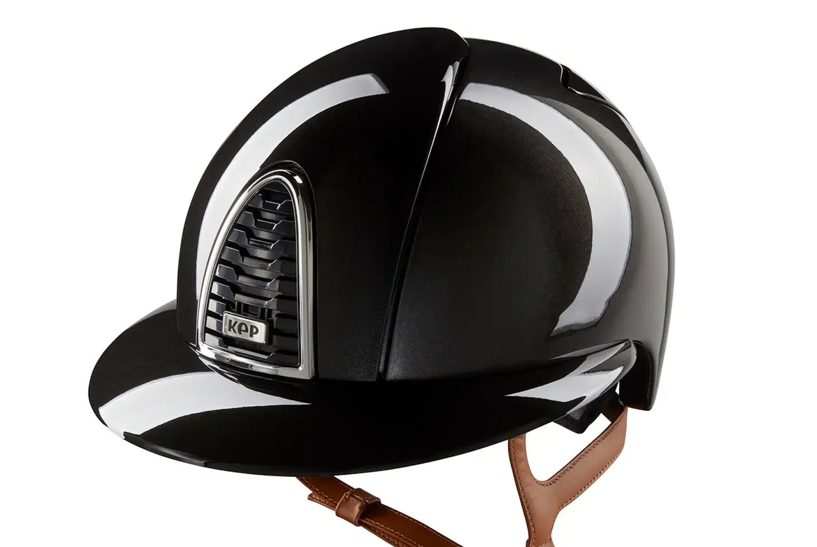 CAP CROMO 20 SHINE BLACK - CHROME FRAME - RAW BLACK  GRID, SUBGRID AND BUTTON - SHINE BLACK POLO PEAK - BEIGE CHINSTRAP - SIZE M