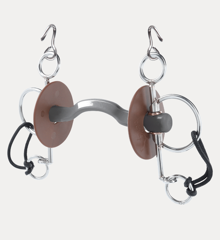 Bocado Pelham, Konnex, Thin, Curb Hooks, Soft, Short