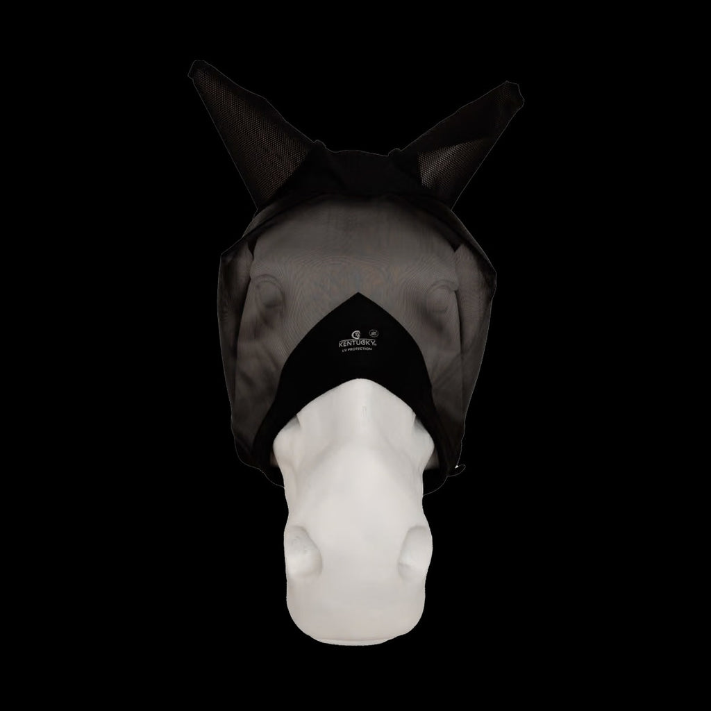 Fly mask classic with ears black cob