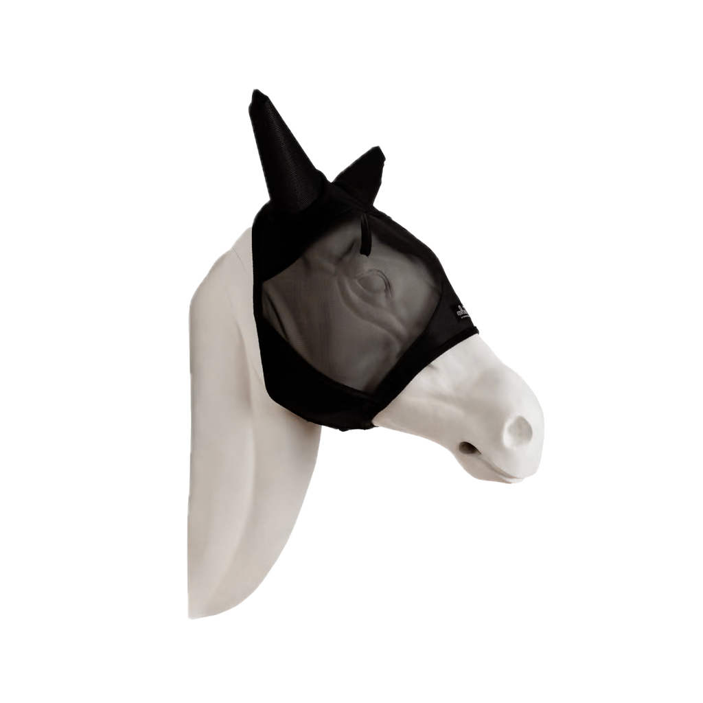 Fly mask classic with ears black cob